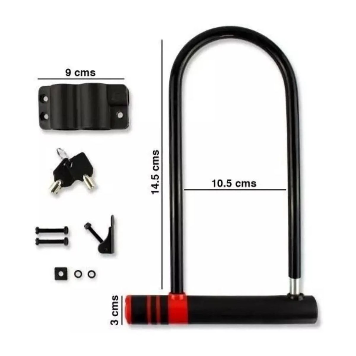 GENERICO - Candado Para Bicicletas Y Moto U Lock Anti Robo Labg