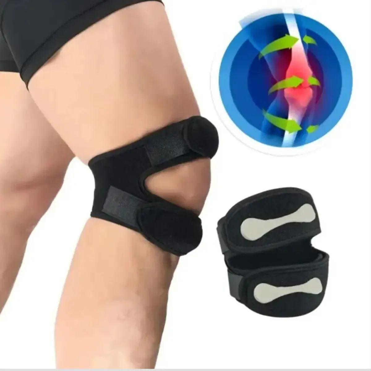NO LOGO - Pack X2 Rodillera Menisquera Doble Soporte Ortopedica Rotula