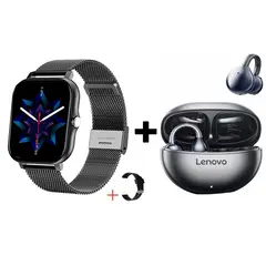 LENOVO - Audifonos bluetooth Clip TA140 y Y13 Reloj inteligente