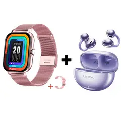LENOVO - Audifonos bluetooth Clip TA140 y Y13 Reloj inteligente