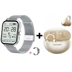 LENOVO - Audifonos bluetooth Clip TA140 y Y13 Reloj inteligente