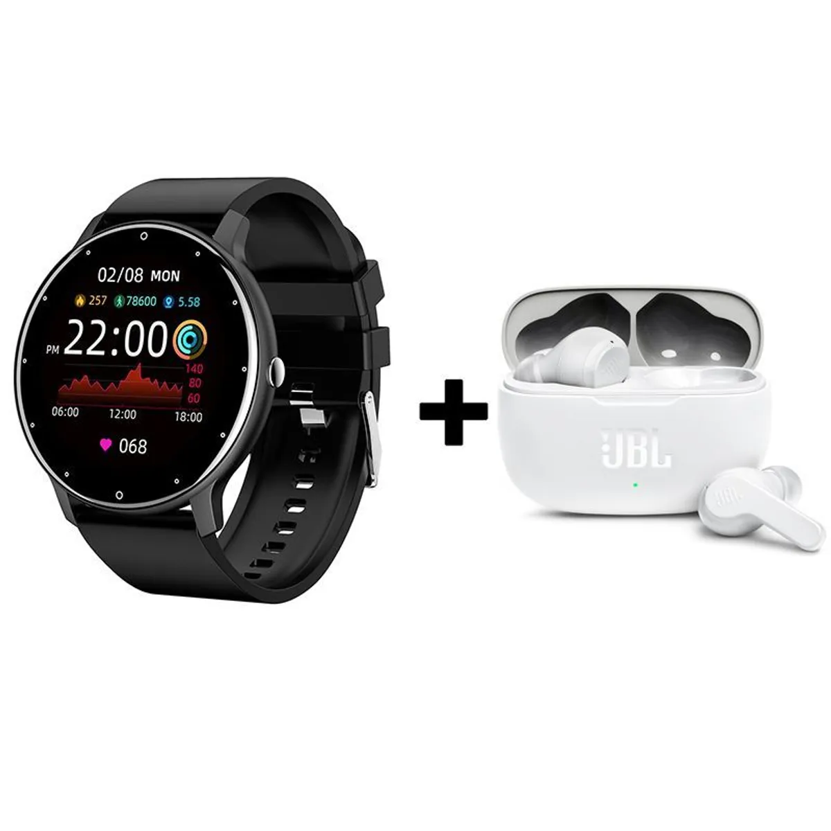 JBL - Audifonos bluetooth JBL WAVE200TWS y ZL02 Reloj inteligente