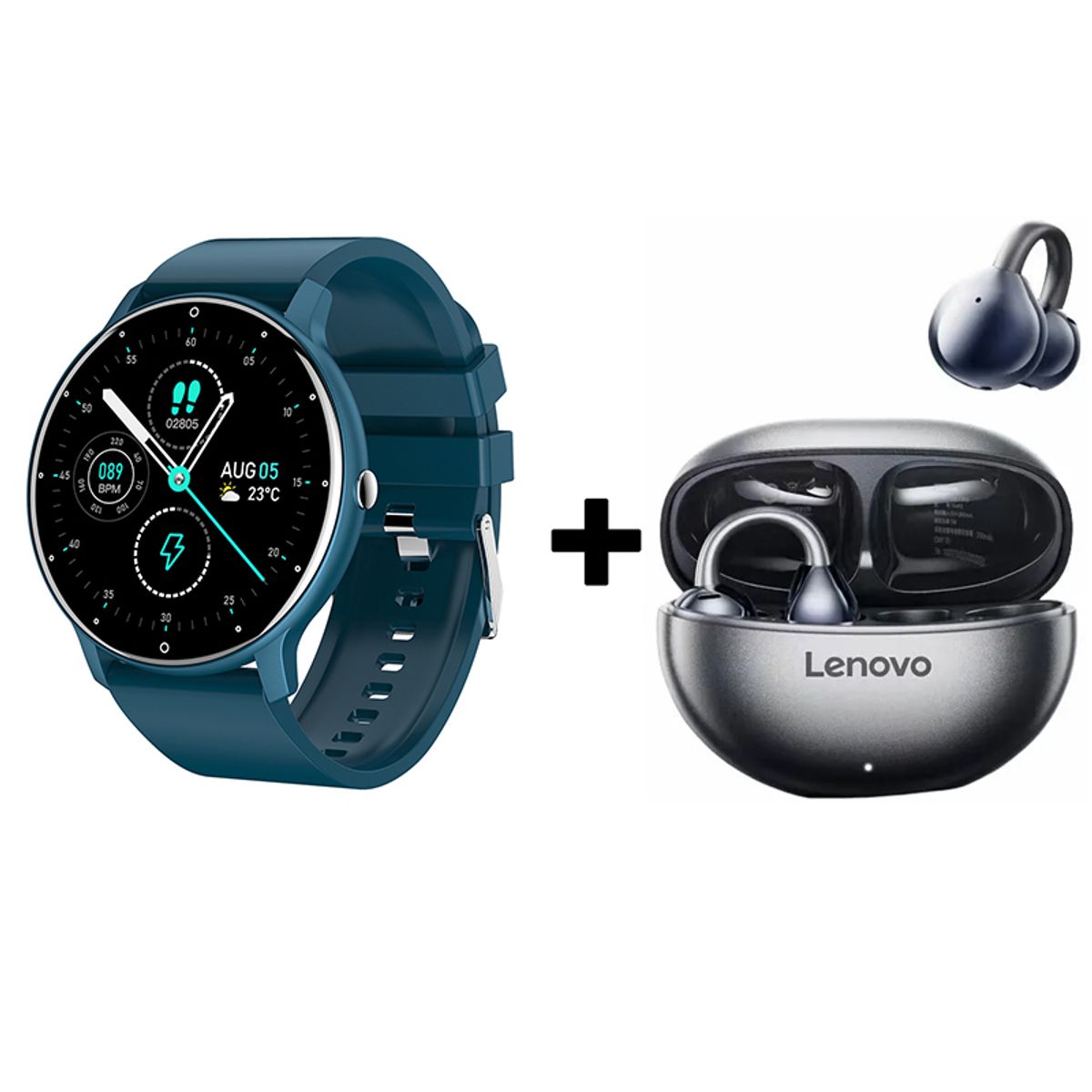 LENOVO - Audifonos bluetooth Lenovo Clip TA140 y ZL02 Reloj inteligente