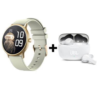 Jbl Audifonos Bluetooth Wave 200Tws Y Y86 Reloj Inteligente