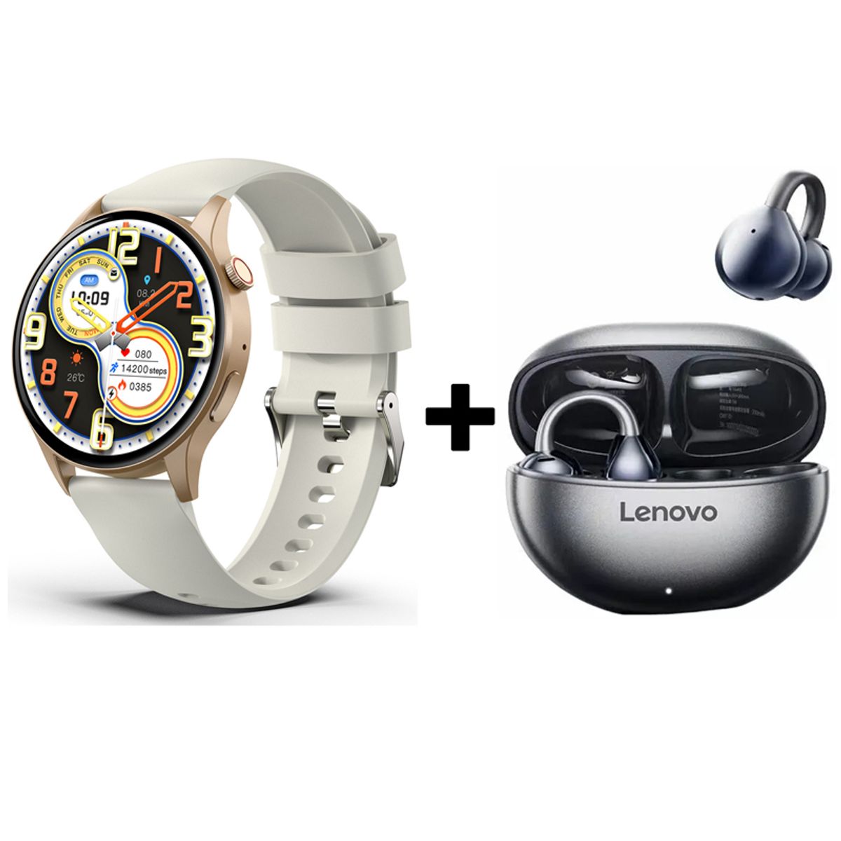 LENOVO - Audifonos bluetooth Lenovo Clip TA140 y Y85 Reloj inteligente