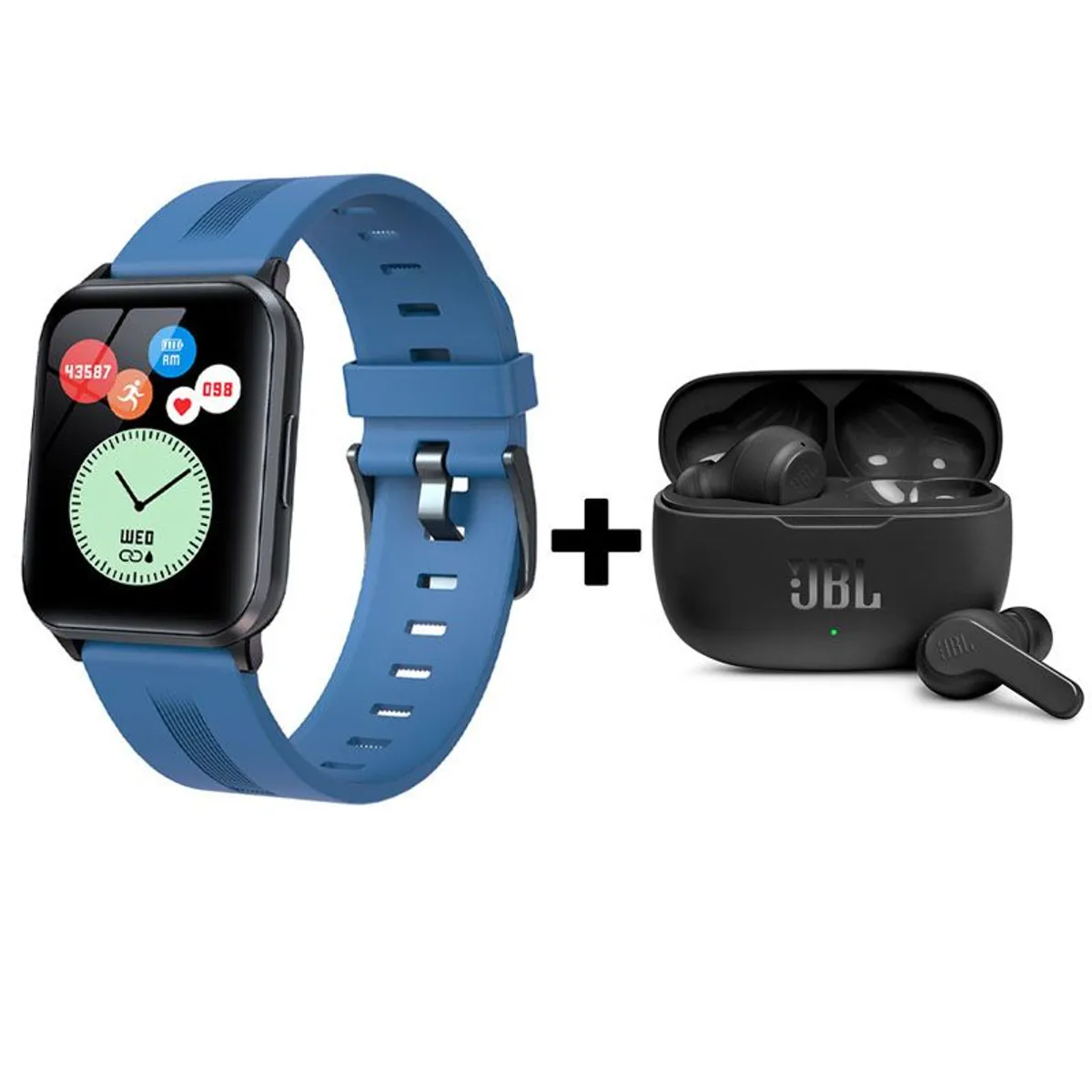 JBL - Audifonos bluetooth JBL WAVE200TWS y Y79 Reloj inteligente
