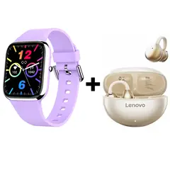 LENOVO - Audifonos bluetooth Clip TA140 y Y9Pro Reloj inteligente
