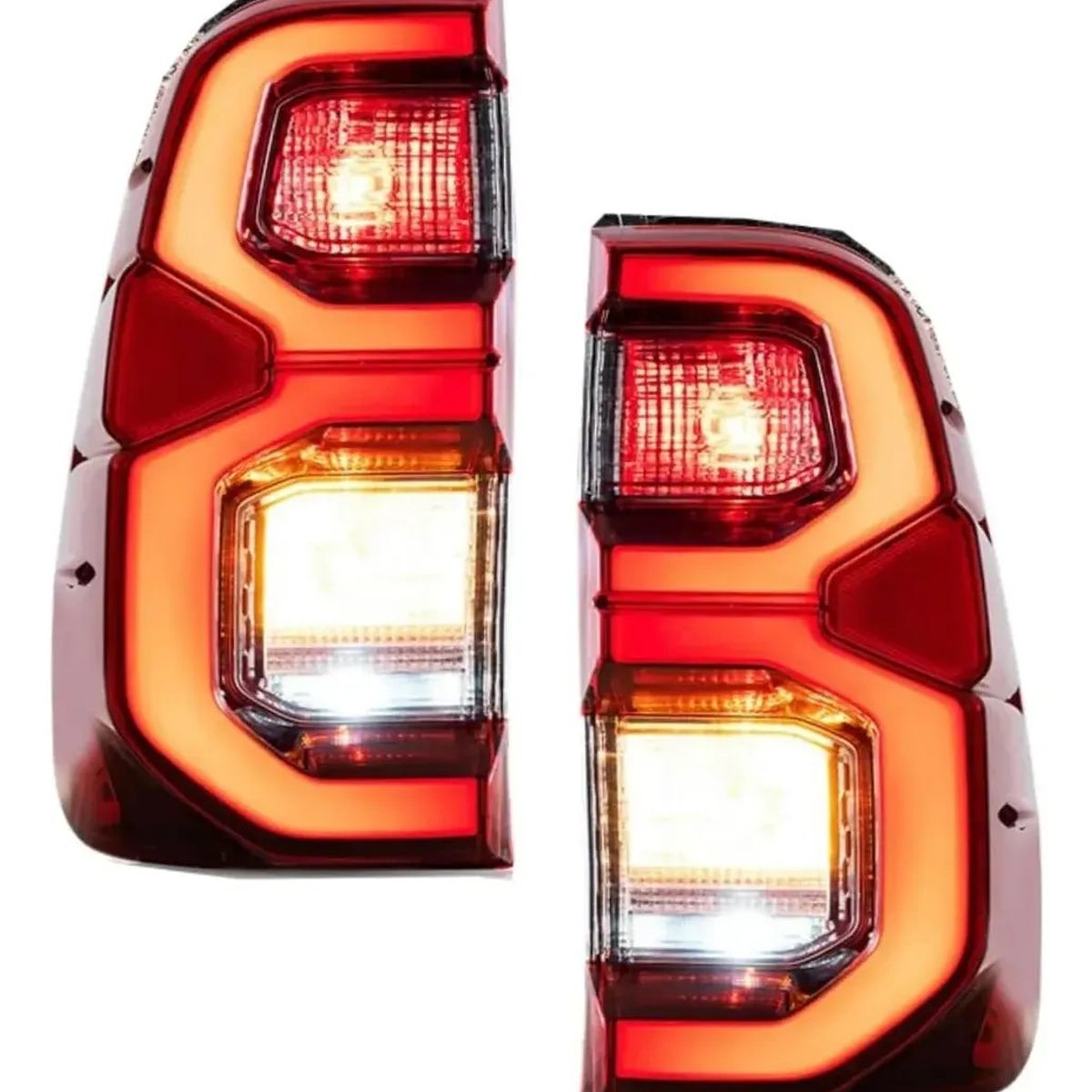 KUANGYE - Par De Focos Farol Traseros Para Toyota Hilux 2022-2023 Led
