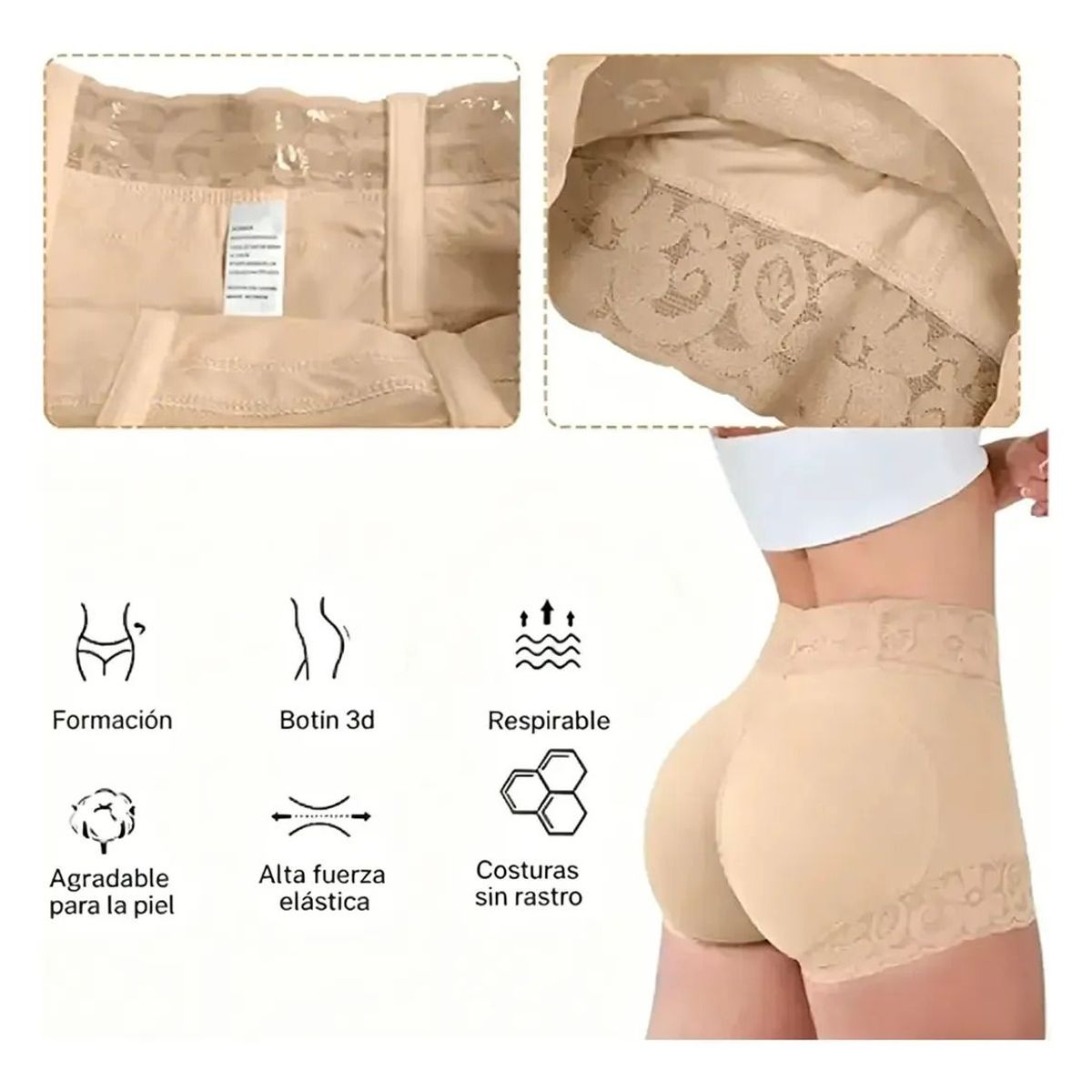 EINICIO - Pantalones Moldeadores Y Levantadores De Glúteos Para Mujer-XXL
