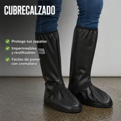 GENERICO - CUBREBOTAS IMPERMEABLE CON SUELA TALLA L- ¡Protección Total contra Lluvia, Barro y Humedad!