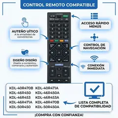 GENERICO - Control Remoto Tv Para Sony Kdl-40r455 40r475b