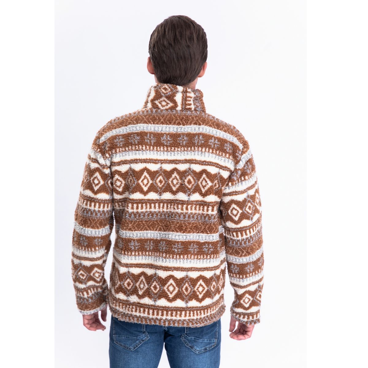 LIKE SHOP - Polerón Canguro Hombre Forro Piel Diseño Nórdico Bolsillo 7563