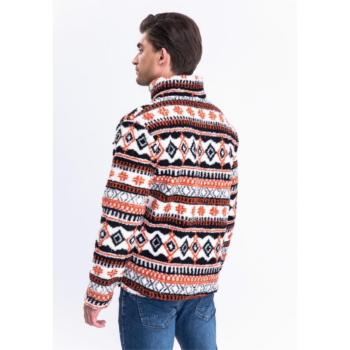 LIKE SHOP - Polerón Canguro Hombre Forro Piel Diseño Nórdico Bolsillo 7563