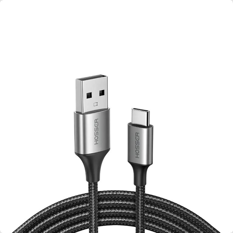 Cable Usb Tipo C To Usb 2 metros Carga rapida Iphone Samsung 60 Watts Trenzado Negro