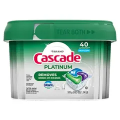 CASCADE - Detergente para Lavavajillas en Cápsulas Platinum ActionPacs Fresh Scent 40 un