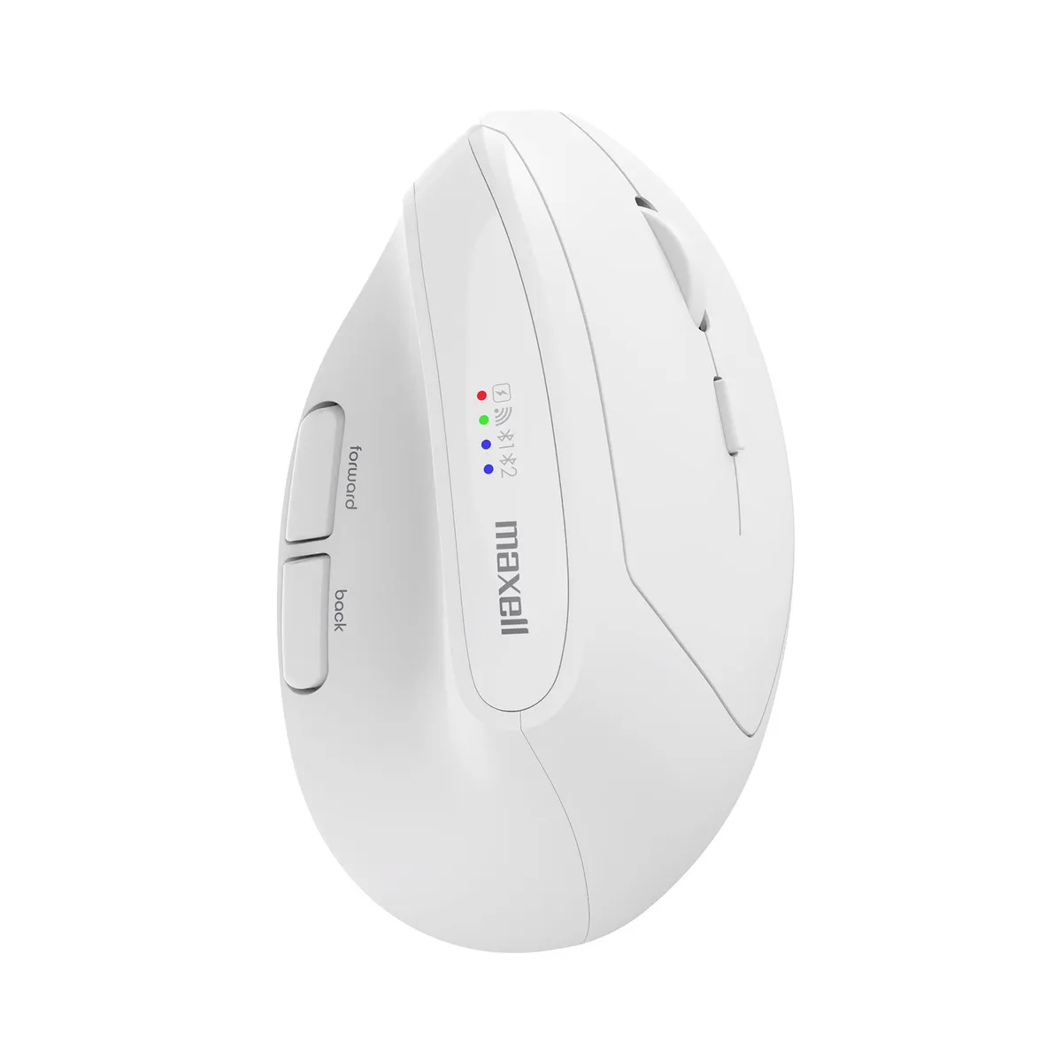 MAXELL - Mouse Vertical Bluetooth Ergonómico Maxell 2400 DPI Inalámbrico Blanco