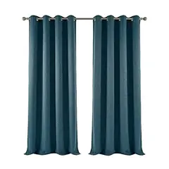 GENERICO - CORTINAS BLACKOUT PREMIUM DE TELA AZUL PETROLEO