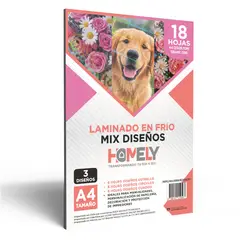 HOMELY - Papel Laminado En Frio Holografico Adhesivo A4 18 Hojas