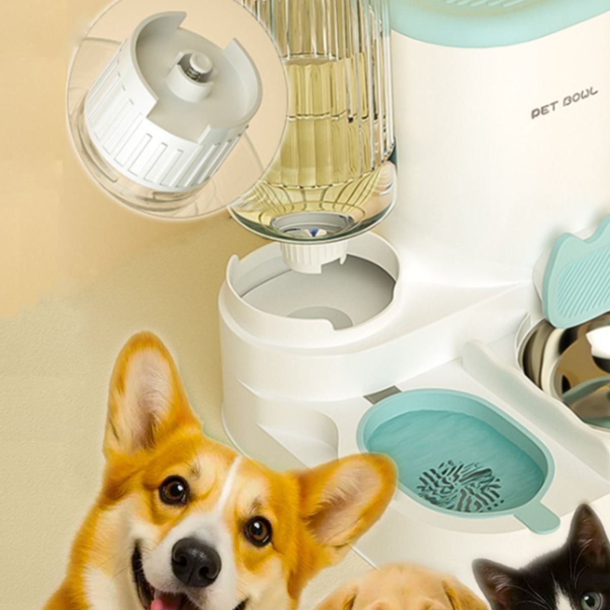 KIDSCOOL - Dispensador De Alimento Automatico Para Mascotas
