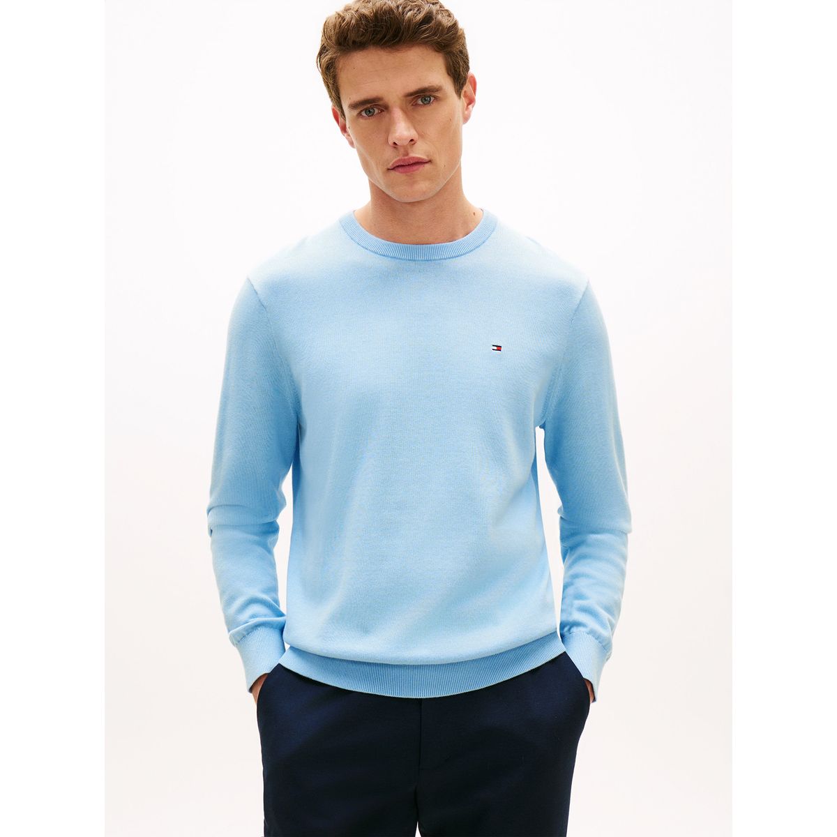 TOMMY HILFIGER - Sweater Essential C-Neck Celeste Tommy Hilfiger