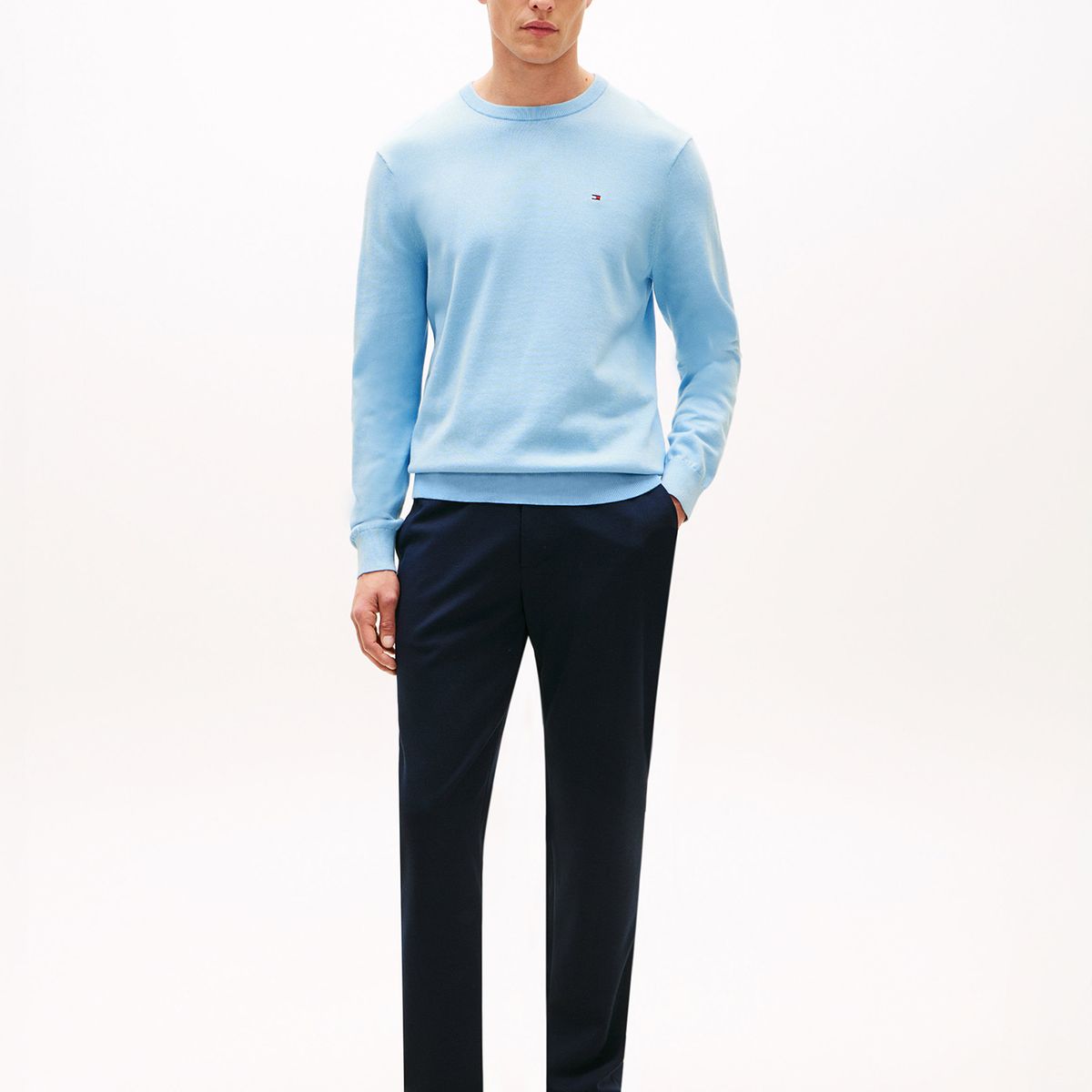 TOMMY HILFIGER - Sweater Essential C-Neck Celeste Tommy Hilfiger