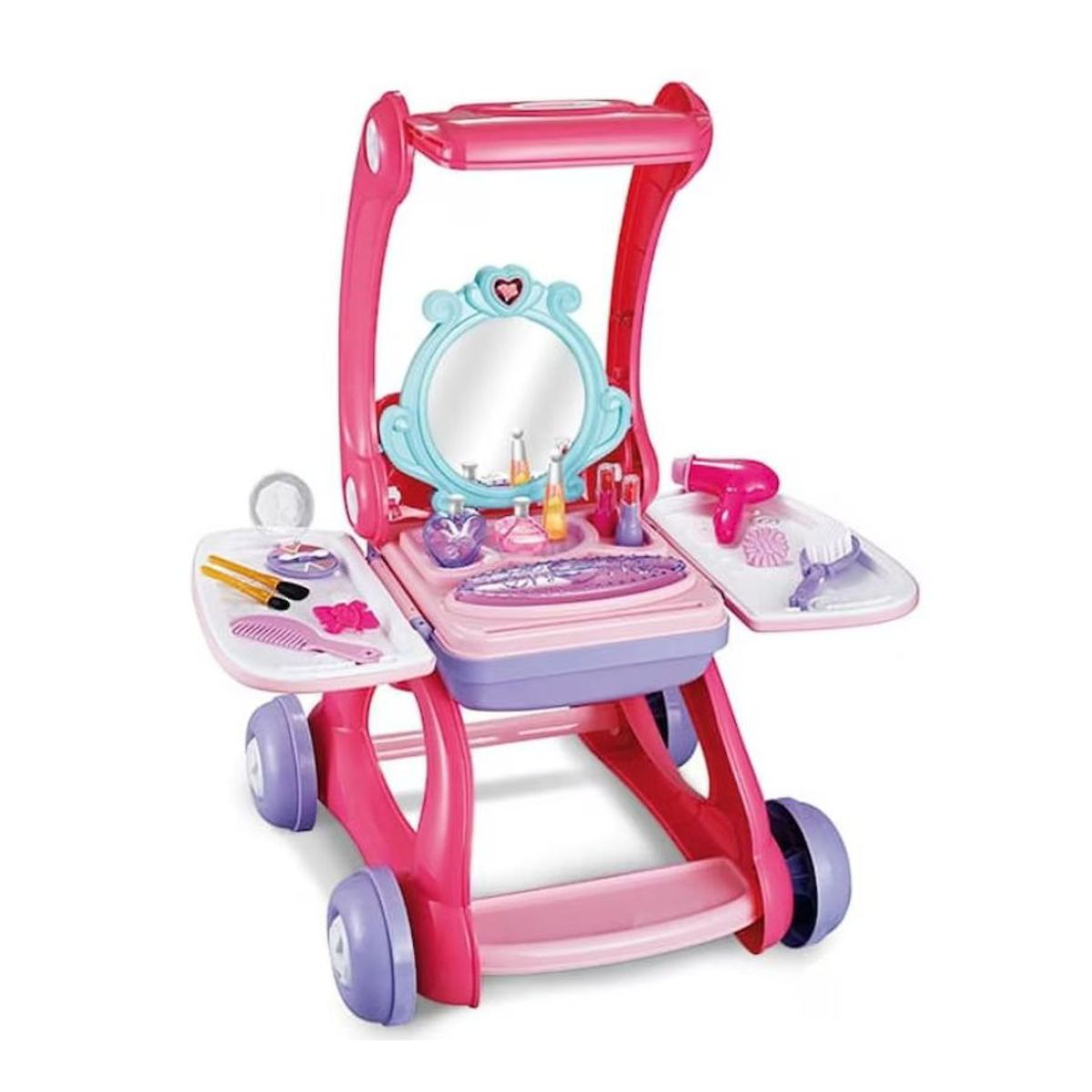 GENERICO - Juguete Carrito Tocador de Belleza 2 en 1 para Niñas