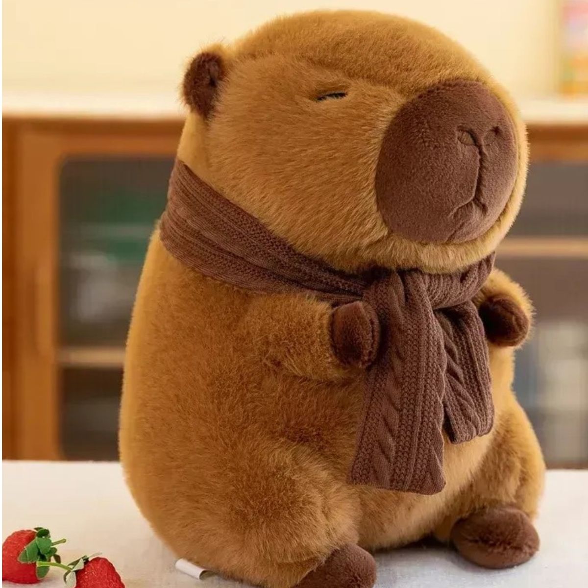 GENERICO - Peluche Adorable diseño Capibara Con Bufanda 30cm para regalo