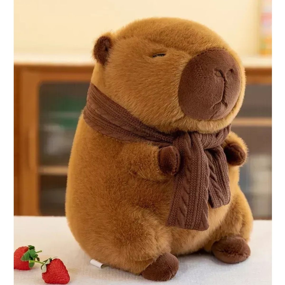 GENERICO - Peluche Adorable diseño Capibara Con Bufanda 30cm para regalo