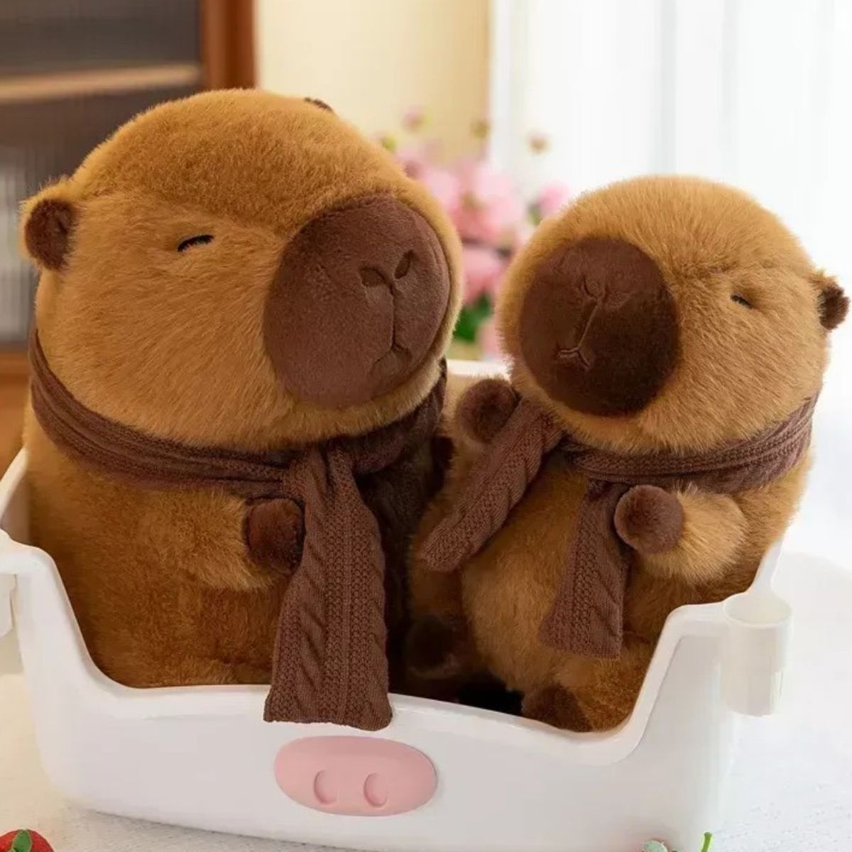 GENERICO - Peluche Adorable diseño Capibara Con Bufanda 30cm para regalo