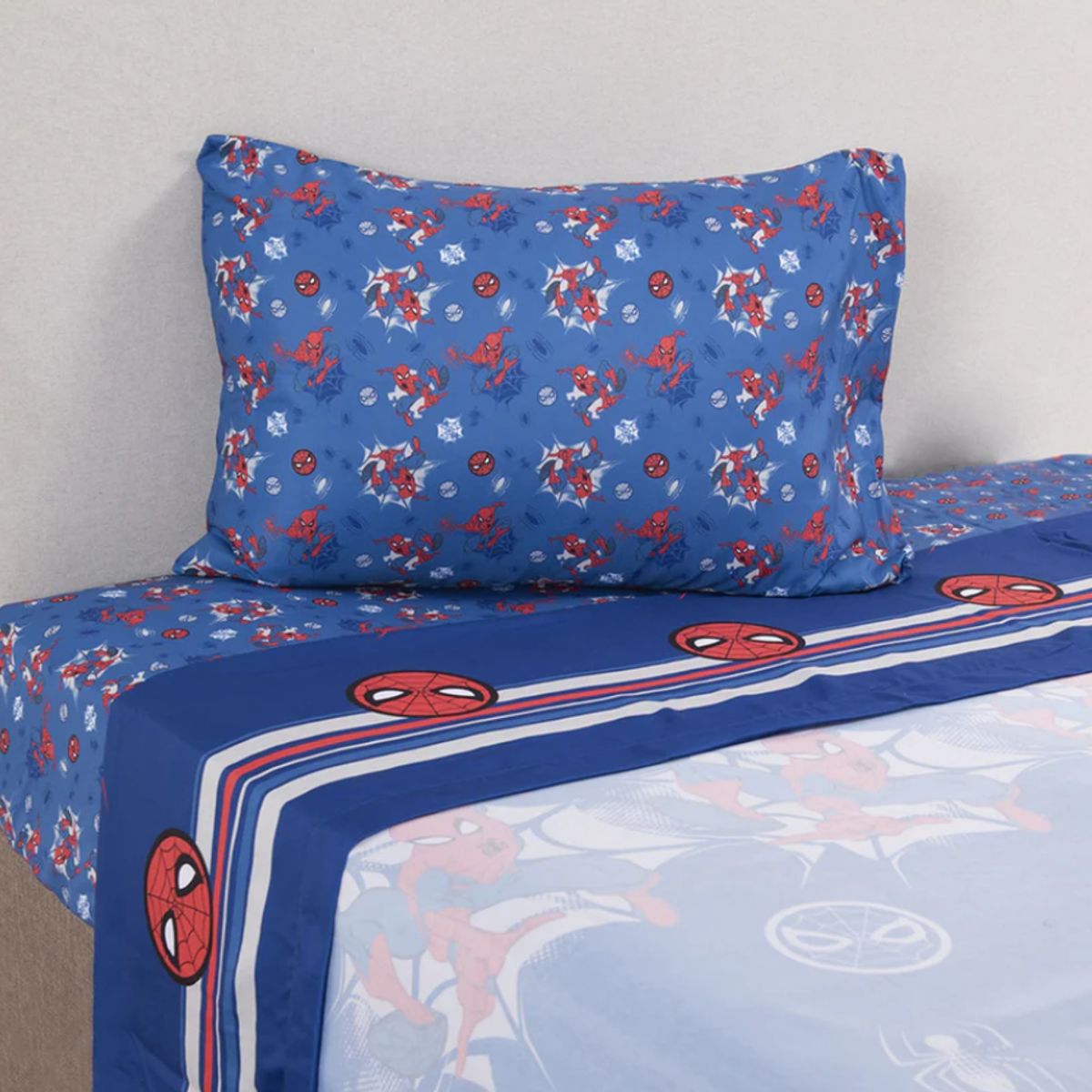 MASHINI - Juego De Sábanas Disney 1.5 Plazas - Mashini Nuevos Spiderman new azul
