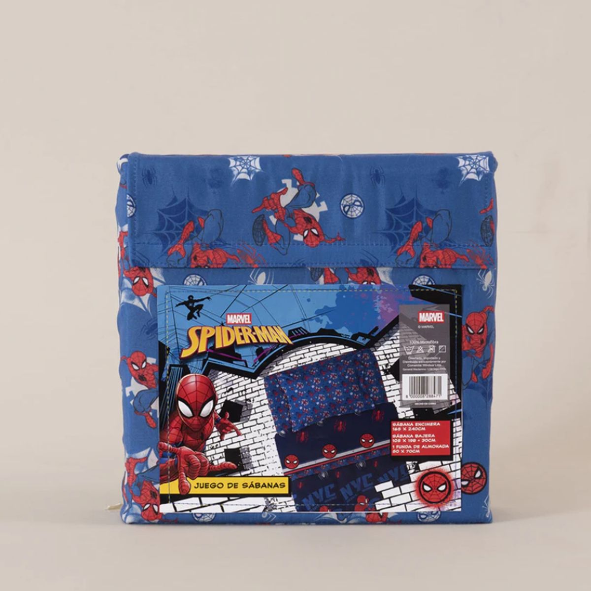 MASHINI - Juego De Sábanas Disney 1.5 Plazas - Mashini Nuevos Spiderman new azul
