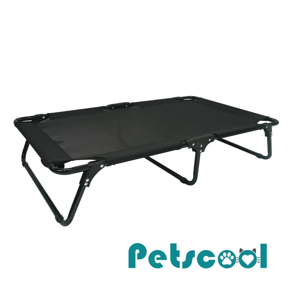 KIDSCOOL - Cama Elevada Para Perro Talla M Plegable 30 Kg Negra