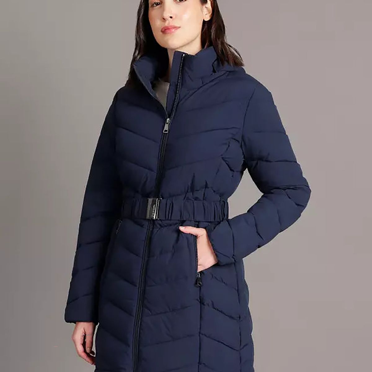 CALVIN KLEIN - Parka Larga Puffer con Gorro