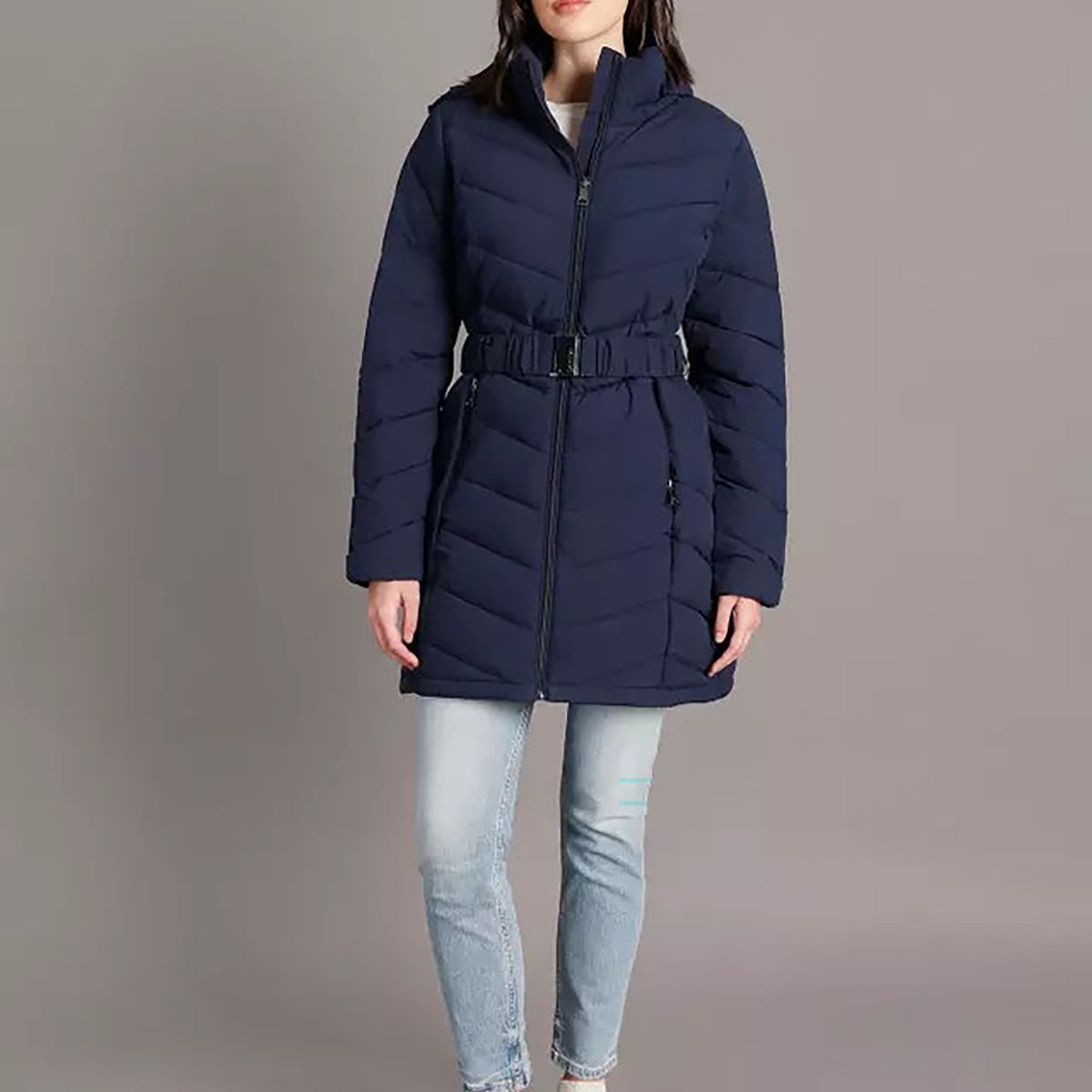 CALVIN KLEIN - Parka Larga Puffer con Gorro