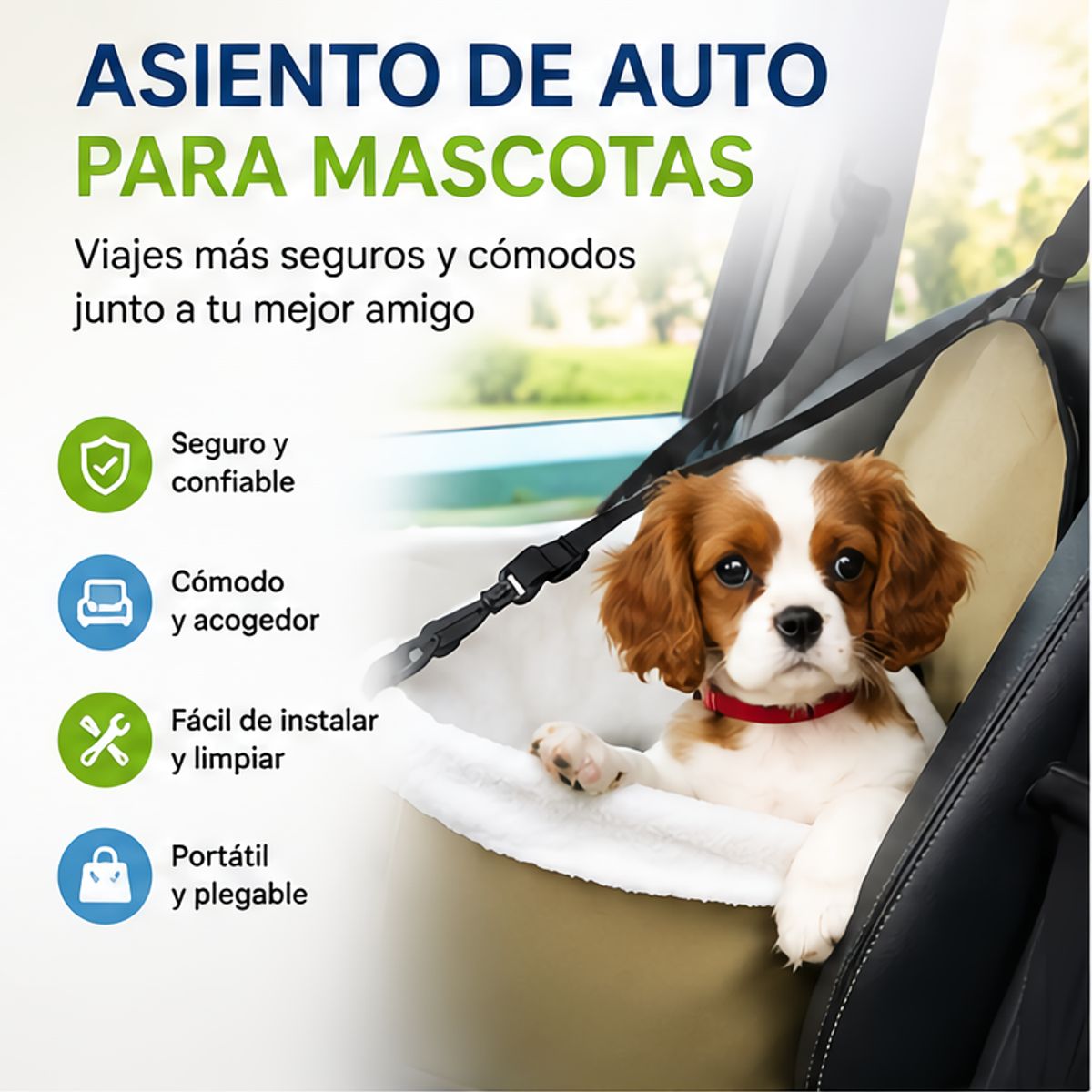 MOVI - Asiento de Auto para Mascotas  Seguridad, Comodidad y Protección para Cada Viaje