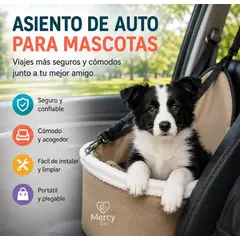 MOVI - Asiento de Auto para Mascotas Seguridad, Comodidad y Protección para Cada Viaje