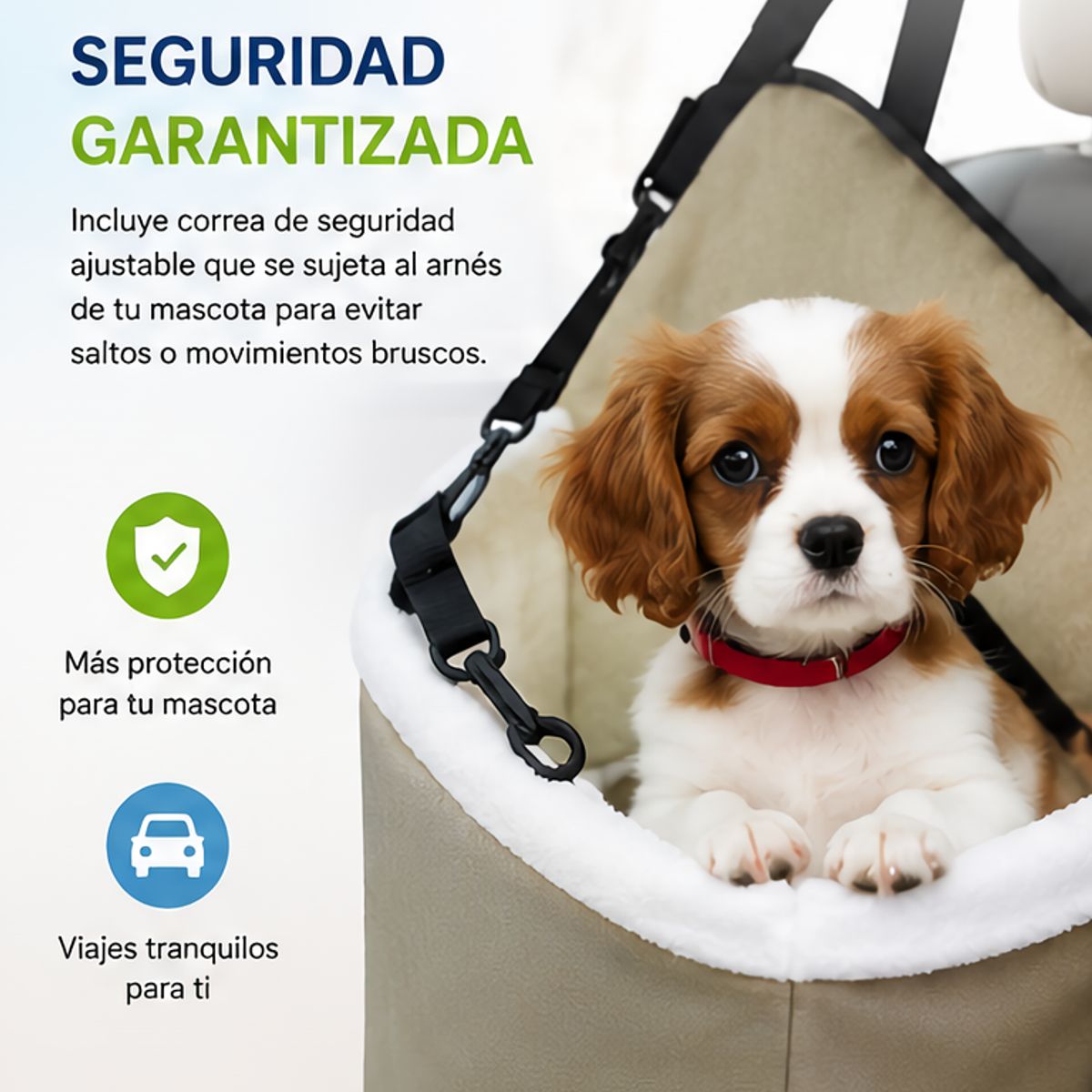 MOVI - Asiento de Auto para Mascotas  Seguridad, Comodidad y Protección para Cada Viaje