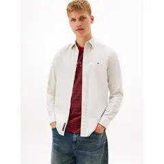 TOMMY HILFIGER - Camisa Diseño De Rayas Slim Fit Blanco Tommy Jeans
