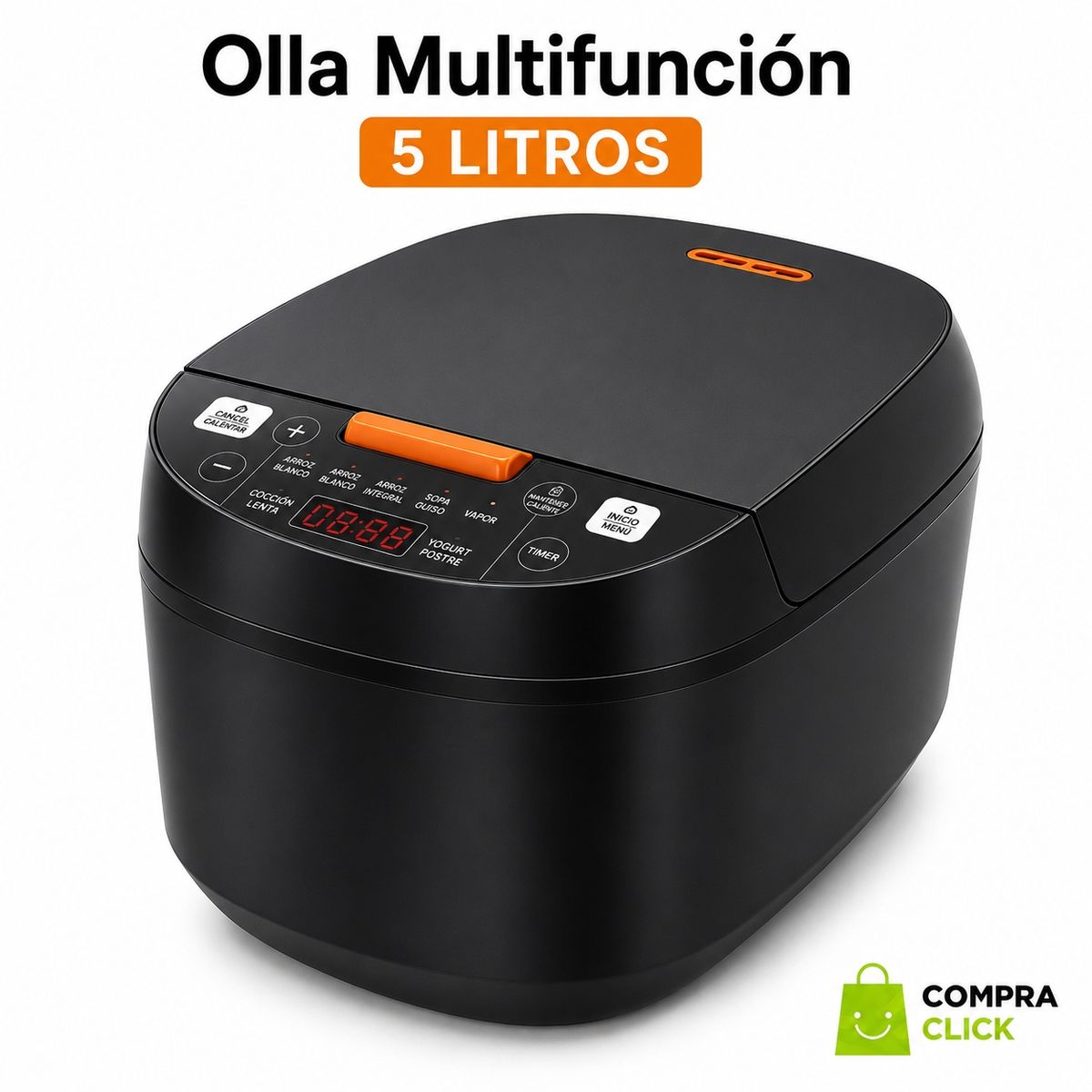 MOVI - Olla Multiuso 3 en 1 (Inteligente - Multifuncional -Antiadherente) 5 LT
