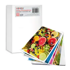HOMELY - Papel Fotografico Glossy 4R 10x15 Cm 230 Gramos 100 Hojas Blanco.
