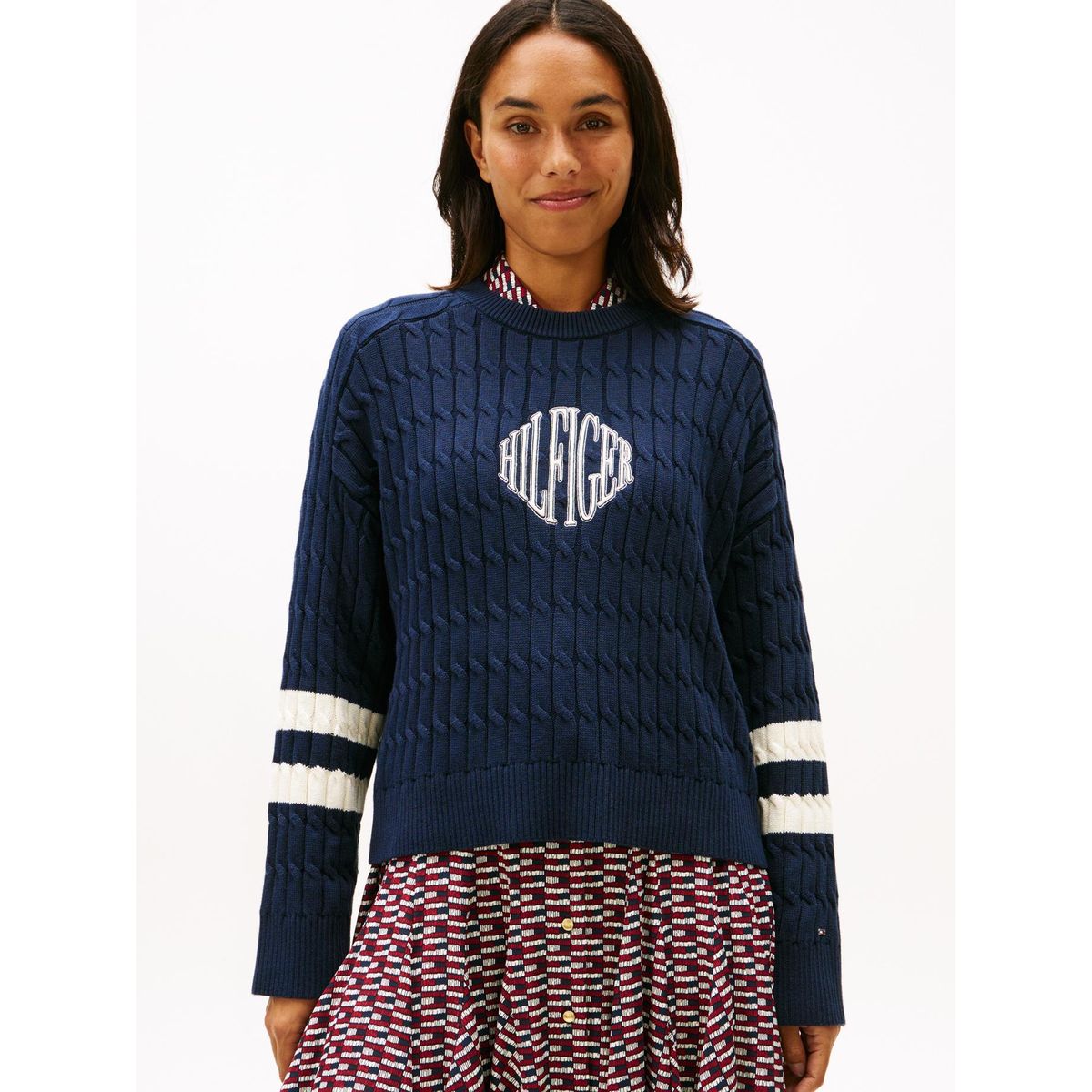 TOMMY HILFIGER - Sweater Con Logo Script Gráfico Azul Tommy Hilfiger
