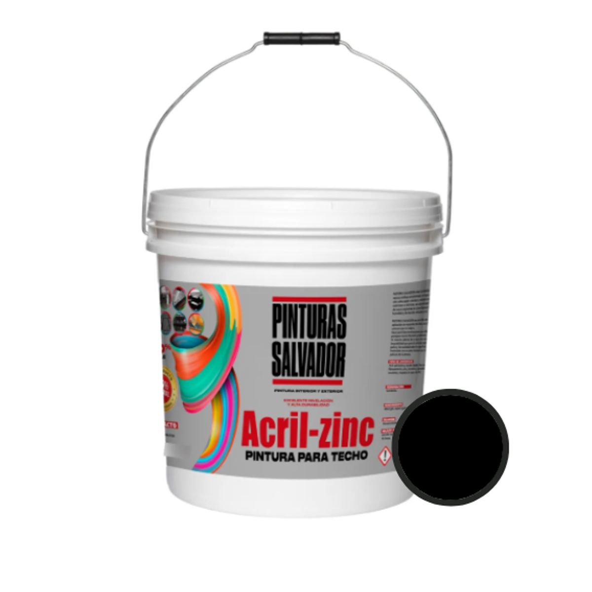 GENERICO - TINETA  ACRIL ZINC NEGRO 16lts