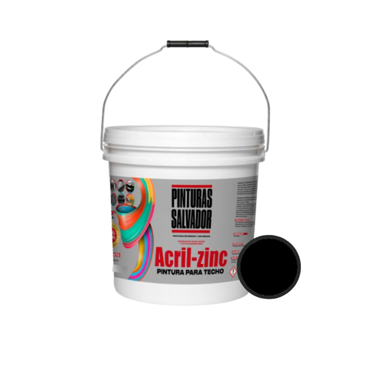 GENERICO - TINETA  ACRIL ZINC NEGRO 16lts