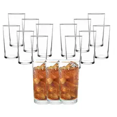 NADIR - Set 18 Vasos Atlanta 258mL Vidrio Celebraciones Largo