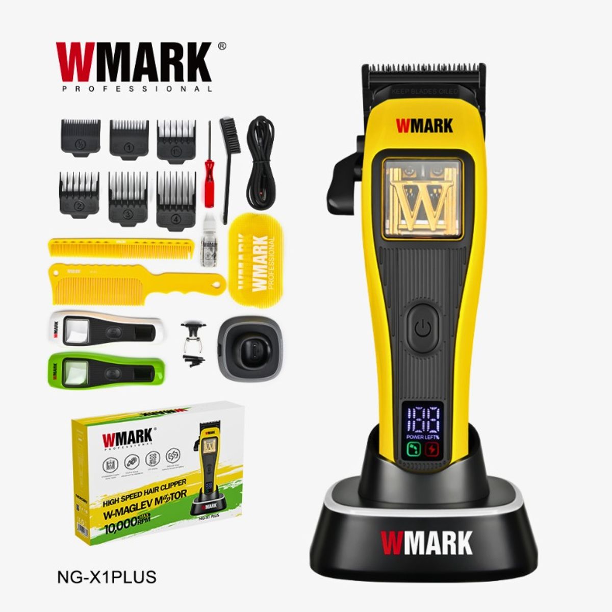 WMARK - Cortadora Profesional WMARK NG-X1 PLUS Gold Edition - Motor Vectorial 10000 RPM