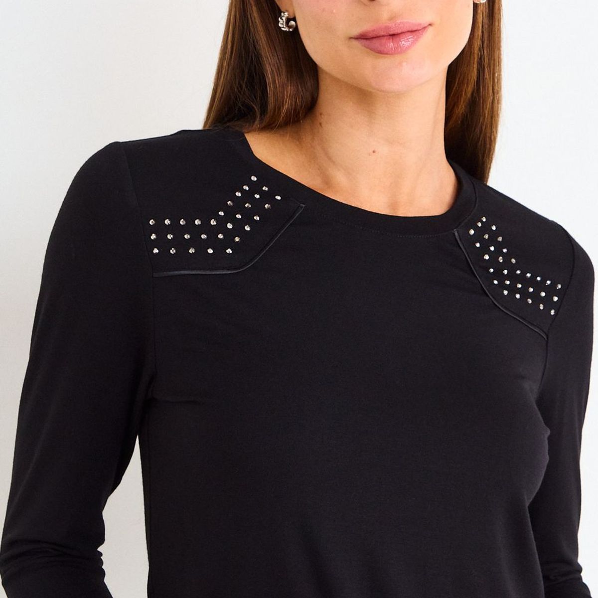 ASH - Polera Manga Larga Mujer Negro Ash