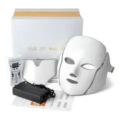 GENERICO - Máscara LED de Terapia Fotodinámica para Rostro y Cuello Cuidado de la Piel
