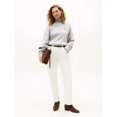 TOMMY HILFIGER - Jeans Clásico De Corte Recto Blanco