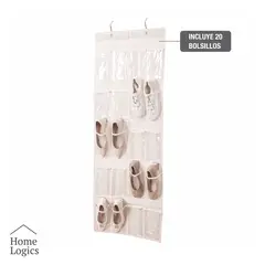 HOME LOGICS - Organizador Colgante Zapatos 20 Compartimentos Kiosclub