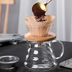GENERICO - Cafetera Vidrio Tipo Chemex Pour Over 500ml - Cafe Filtrado